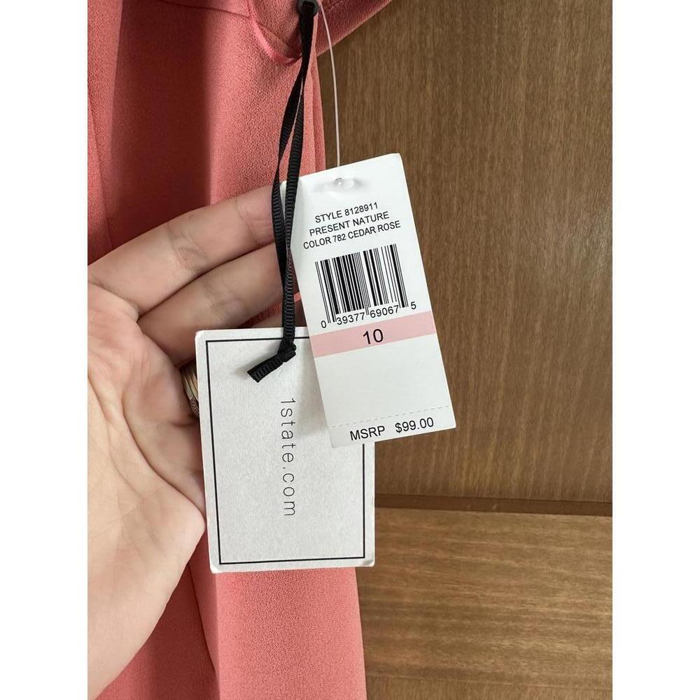 NWT 1.STATE Coral Ruffle Off the Shoulder Midi Dress Women’s size 10​ - Picture 6 of 12